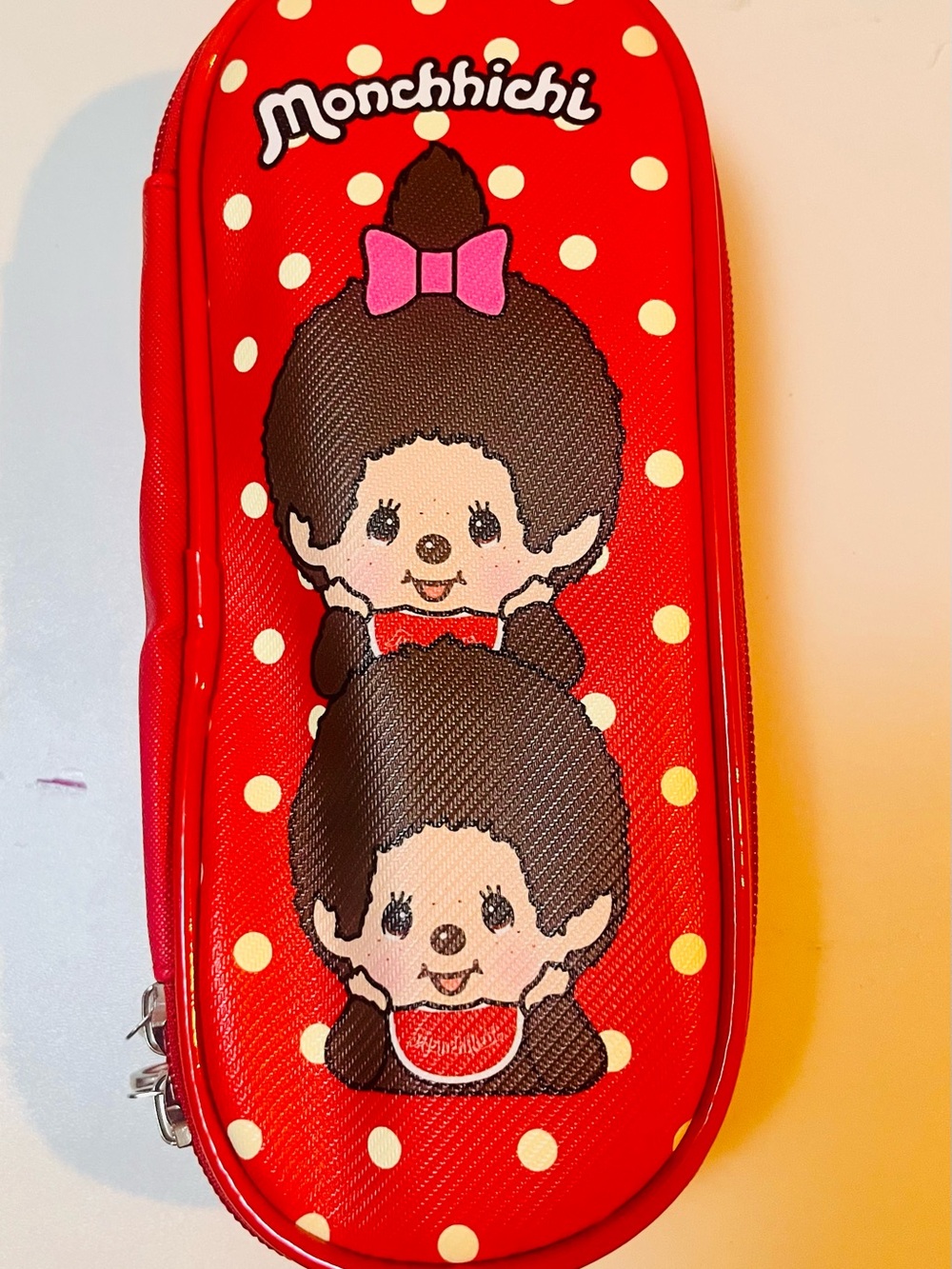 Monchhichi Red Polka Dot Makeup & Accessory Organizer Case